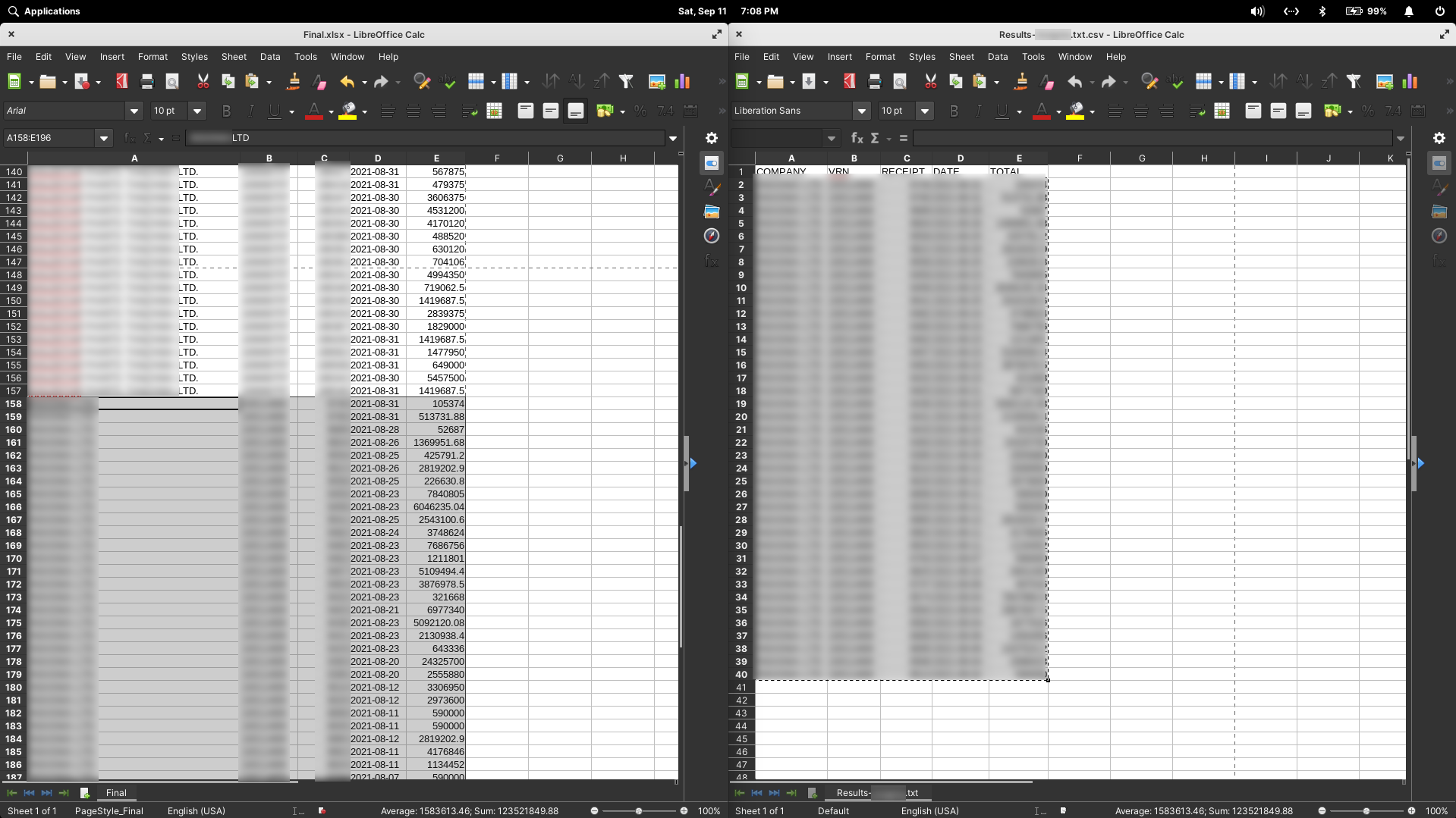 Copying Results for Each Group/Company from their TRAExtract Output Files Into a Single Excel File