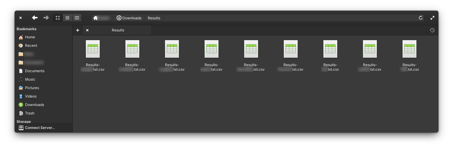 Processed Result Files from TRAExtract